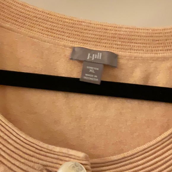 J. Jill Soft Peach Button-Up Cardigan Size 1X - Picture 2 of 9